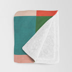 MidCentury Modern Colorful Geometric Artwork Throw Blanket Gallery Image 3