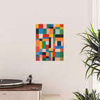 MidCentury Modern Colorful Geometric Artwork Poster Gallery Image 2