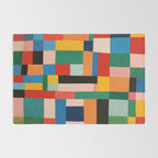 MidCentury Modern Colorful Geometric Artwork Rug Gallery Image 2