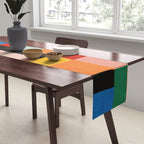 MidCentury Modern Colorful Geometric Artwork Table Runner Gallery Image 2