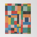 MidCentury Modern Colorful Geometric Artwork Throw Blanket Gallery Image 2