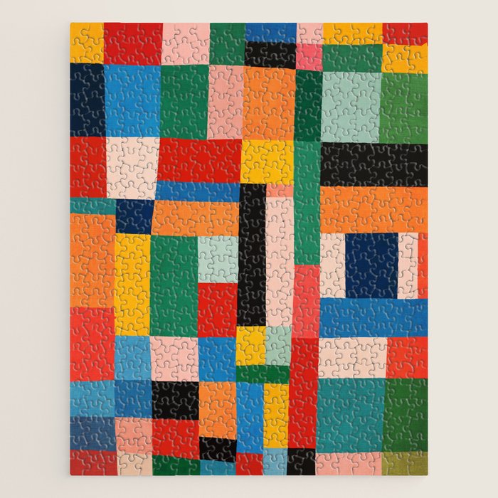 MidCentury Modern Colorful Geometric Artwork Jigsaw Puzzle Gallery Image 1
