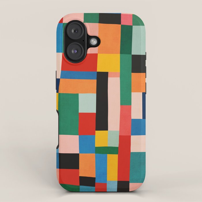 MidCentury Modern Colorful Geometric Artwork iPhone Case Gallery Image 1