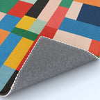 MidCentury Modern Colorful Geometric Artwork Rug Gallery Image 4