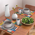 MidCentury Modern Colorful Geometric Artwork Placemat Gallery Image 2