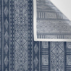 Mudcloth Inspired Navy Blue Small Scale Pattern Wall Tapestry Gallery Image 3