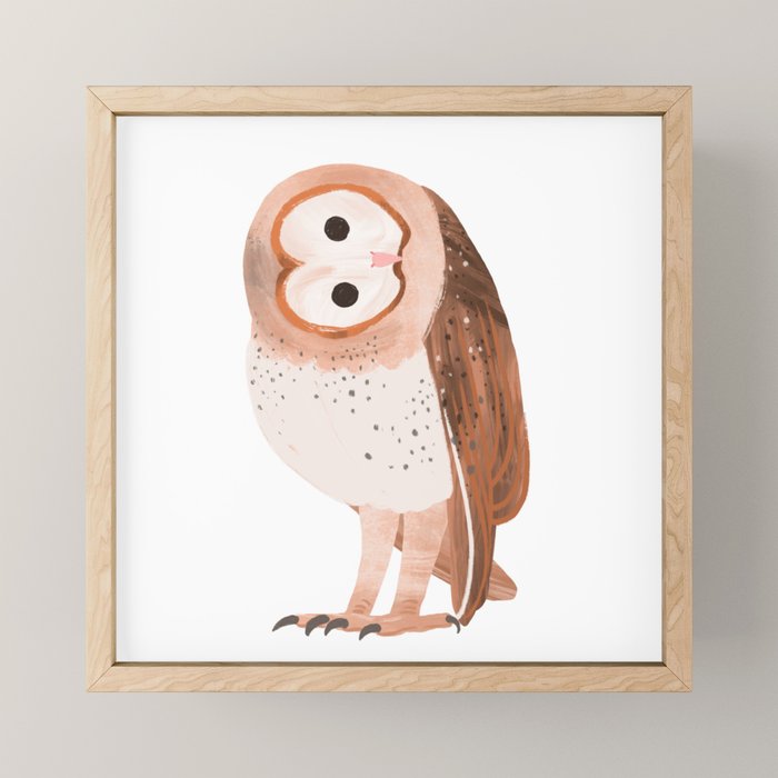 Barn Owl Mini Art Print Gallery Image 1