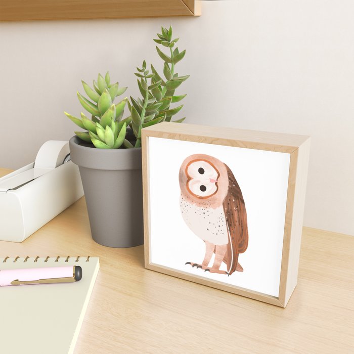 Barn Owl Mini Art Print Gallery Image 2