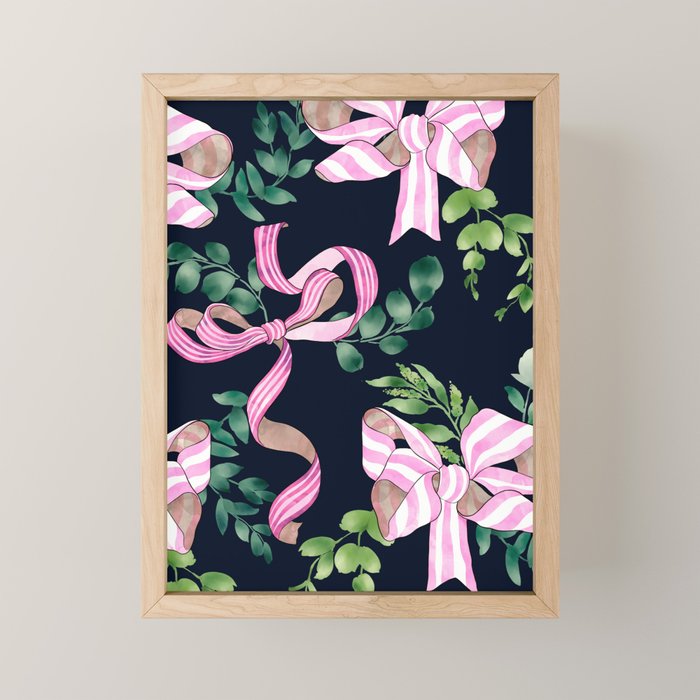 Whimsical Cheerful Bows Plants Mini Art Print Gallery Image 1