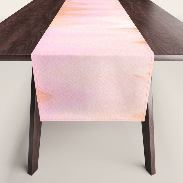 Blush pink orange watercolor hand painted ombre ikat Table Runner Gallery Image 1