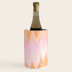 Blush pink orange watercolor hand painted ombre ikat Wine Chiller Gallery Image 3