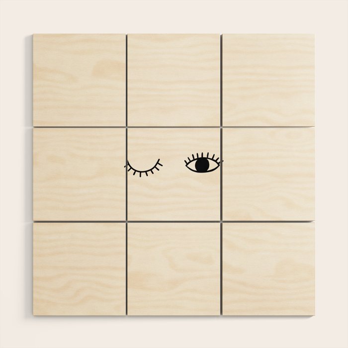 Eye wink Wood Wall Art Gallery Image 1