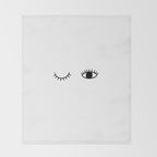 Eye wink Throw Blanket Gallery Image 2