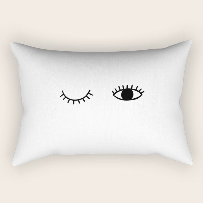 Eye wink Rectangular Pillow Gallery Image 1