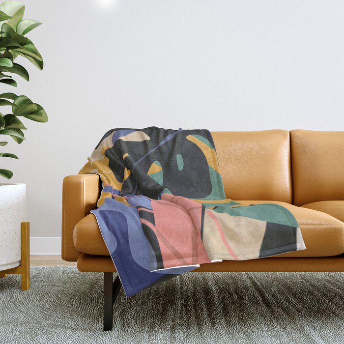 Jungle Abstract 7 Throw Blanket Gallery Image 1