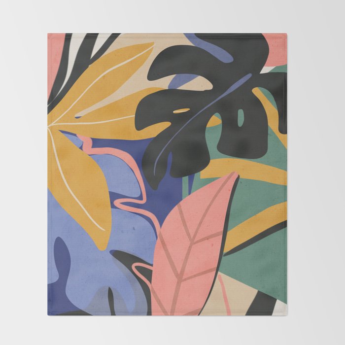 Jungle Abstract 7 Throw Blanket Gallery Image 2