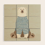 Whimsical Polar Bear Wood Wall Art Gallery Image 1