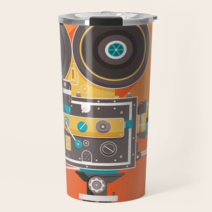 Cine Orange Lens Travel Mug Gallery Image 1