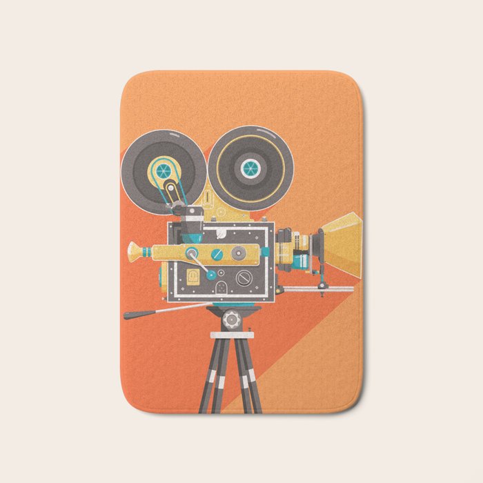 Cine Orange Lens Bath Mat Gallery Image 1