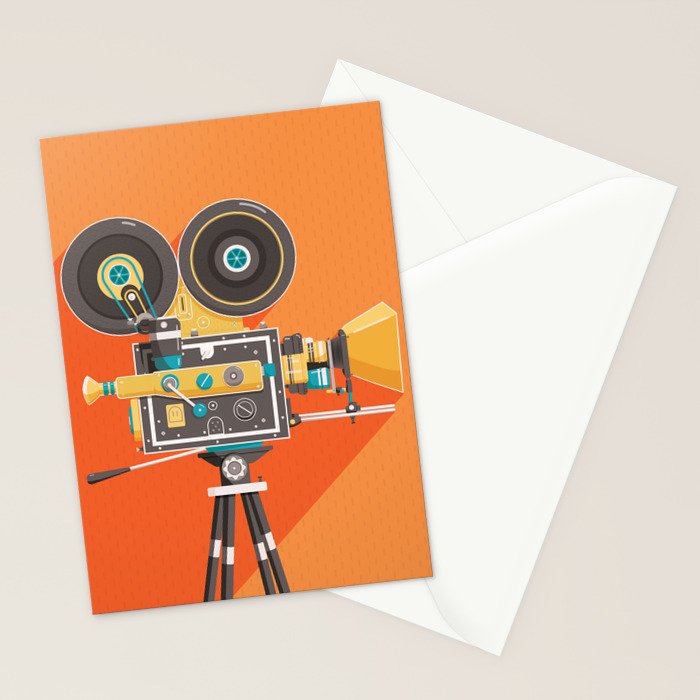 Cine Orange Lens Stationery Card Gallery Image 2