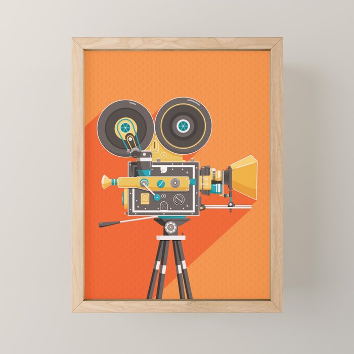 Cine Orange Lens Mini Art Print Gallery Image 1