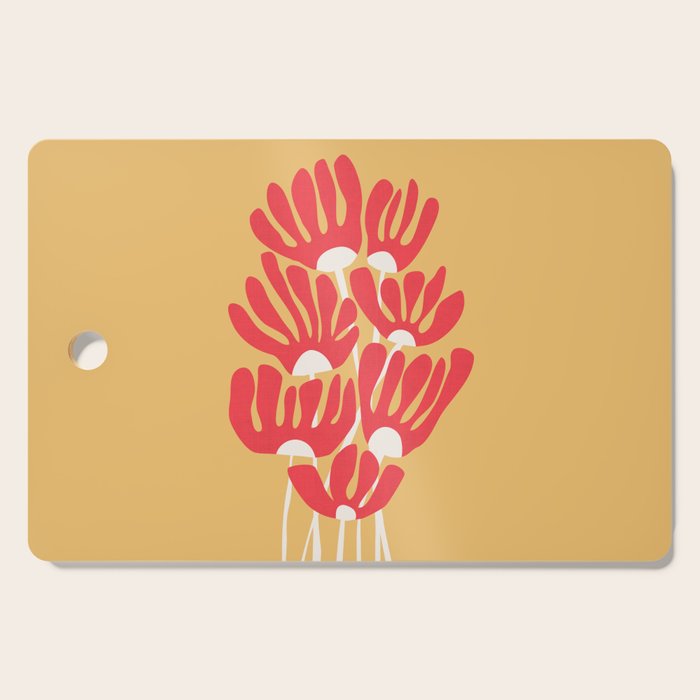 Fiery flowers Cutting Board Gallery Image 1