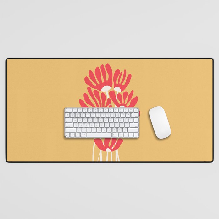 Fiery flowers Desk Mat Gallery Image 1