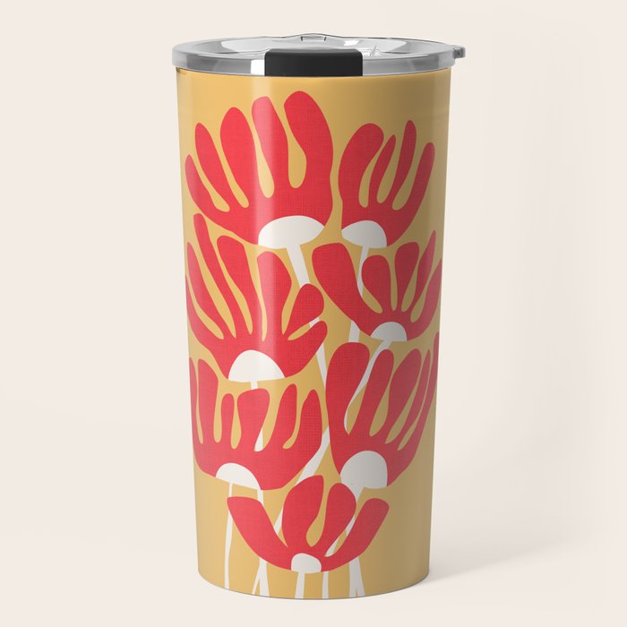 Fiery flowers Travel Mug Gallery Image 1
