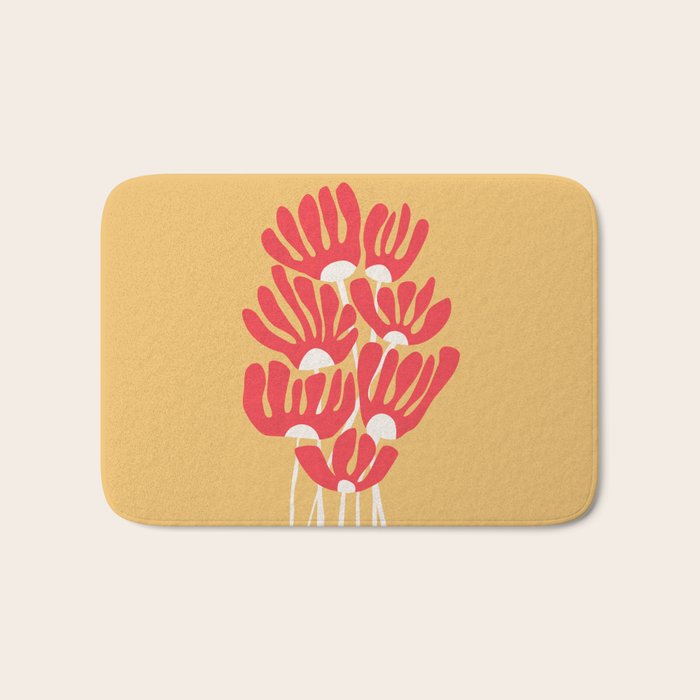 Fiery flowers Bath Mat Gallery Image 1