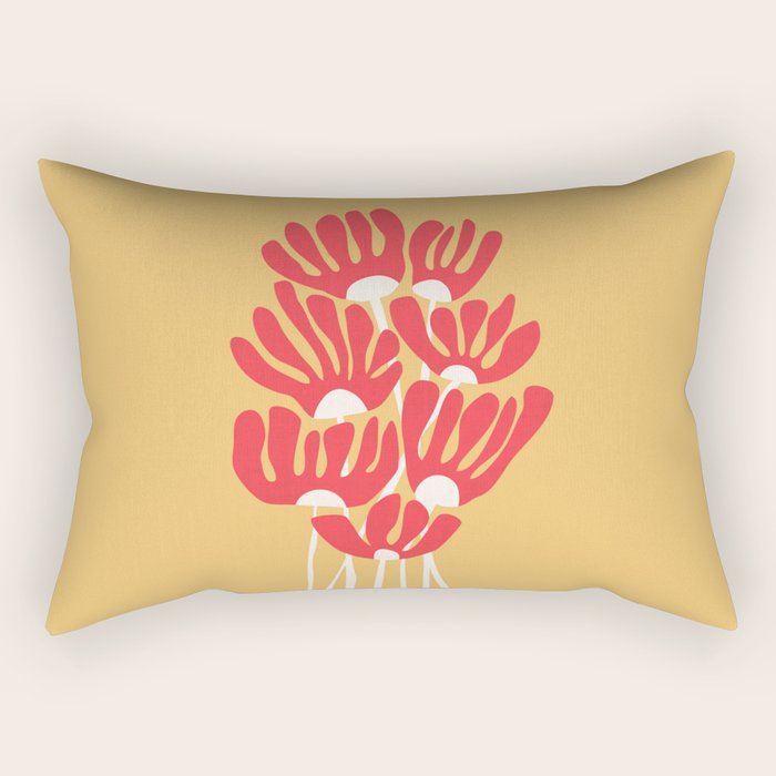 Fiery flowers Rectangular Pillow Gallery Image 1