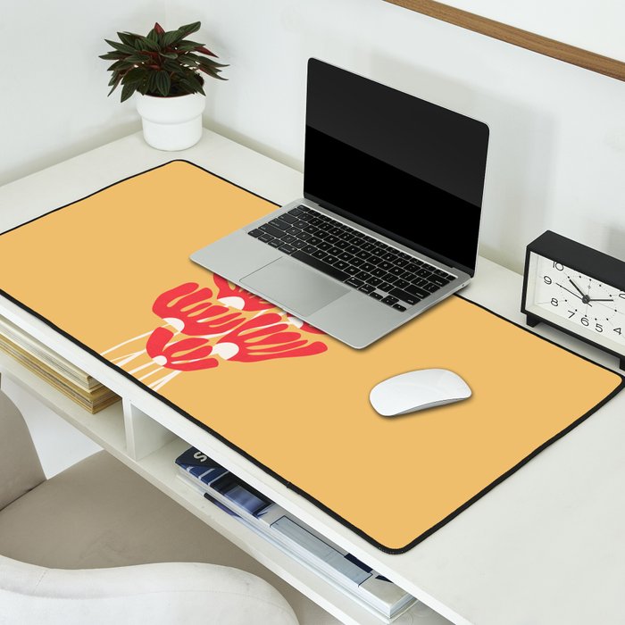 Fiery flowers Desk Mat Gallery Image 2