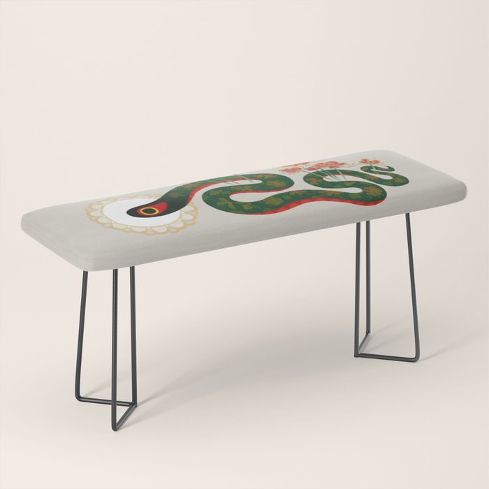 Snake and flowers Bench Gallery Image 1