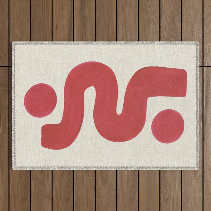 Double Red River Sun Outdoor Rug Gallery Image 1