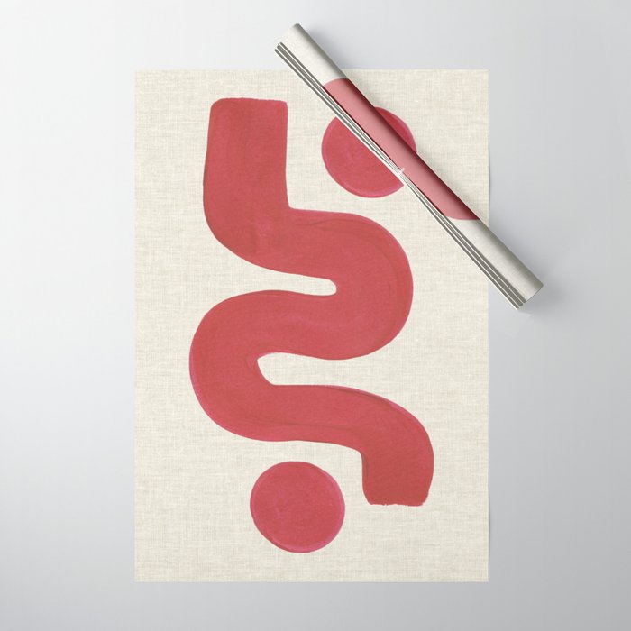 Double Red River Sun Wrapping Paper Gallery Image 1