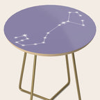 Scorpio Zodiac Star Constellation Line Art Lavender Purple Side Table Gallery Image 2