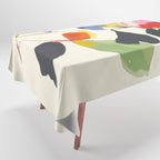 Minimal Abstract Colorful Flower Tablecloth Gallery Image 1