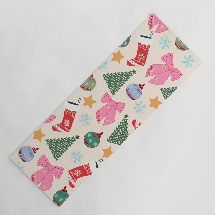 Cute Christmas Yoga Mat Gallery Image 1