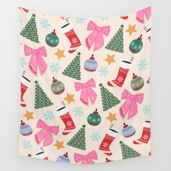 Cute Christmas Wall Tapestry Gallery Image 1
