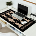 Southwestern Pattern 132 Black and Beige Desk Mat Gallery Image 2