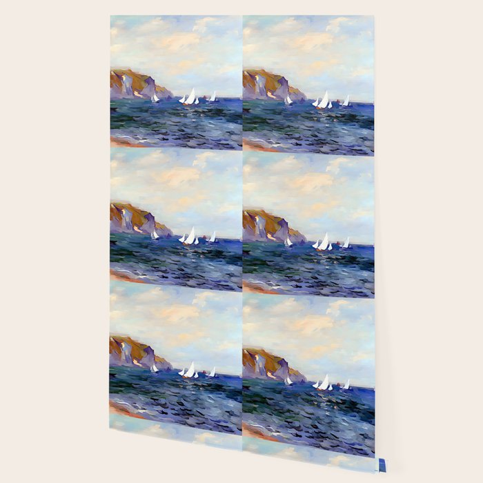 Claude Monet - Cliffs and Sailboats at Pourville Wallpaper Gallery Image 2