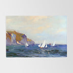 Claude Monet - Cliffs and Sailboats at Pourville Rug Gallery Image 2