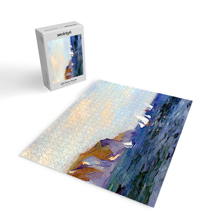 Claude Monet - Cliffs and Sailboats at Pourville Jigsaw Puzzle Gallery Image 2