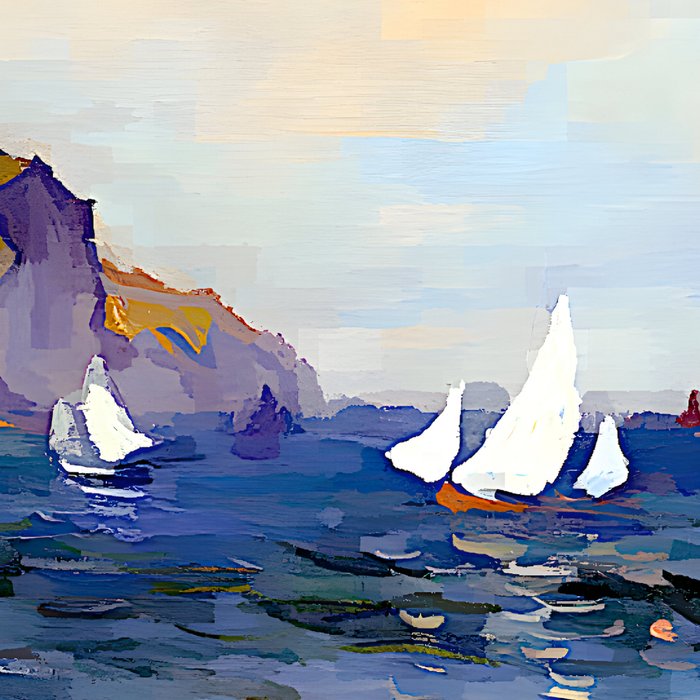 Claude Monet - Cliffs and Sailboats at Pourville Coffee Mug Gallery Image 2