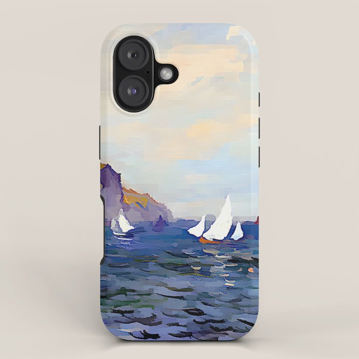 Claude Monet - Cliffs and Sailboats at Pourville iPhone Case Gallery Image 1