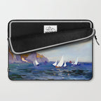 Claude Monet - Cliffs and Sailboats at Pourville Laptop Sleeve Gallery Image 2
