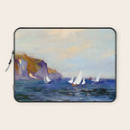 Claude Monet - Cliffs and Sailboats at Pourville Laptop Sleeve Gallery Image 1