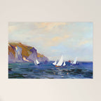 Claude Monet - Cliffs and Sailboats at Pourville Welcome Mat Gallery Image 1