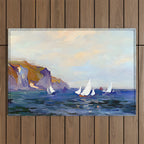 Claude Monet - Cliffs and Sailboats at Pourville Outdoor Rug Gallery Image 1