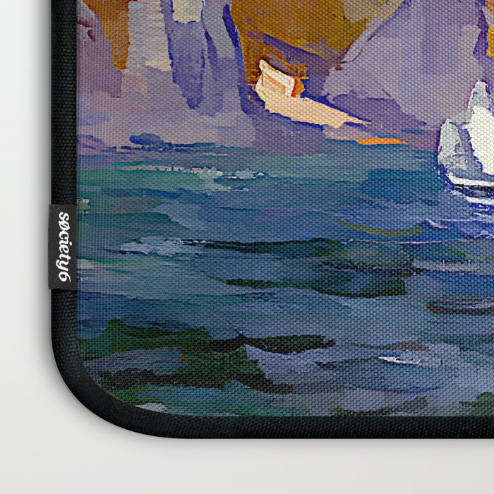 Claude Monet - Cliffs and Sailboats at Pourville Laptop Sleeve Gallery Image 3