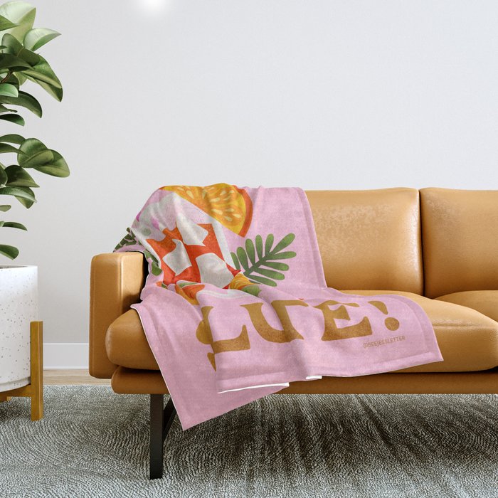 Orange Spritz - Amalfi Coast Cocktails Throw Blanket Gallery Image 1